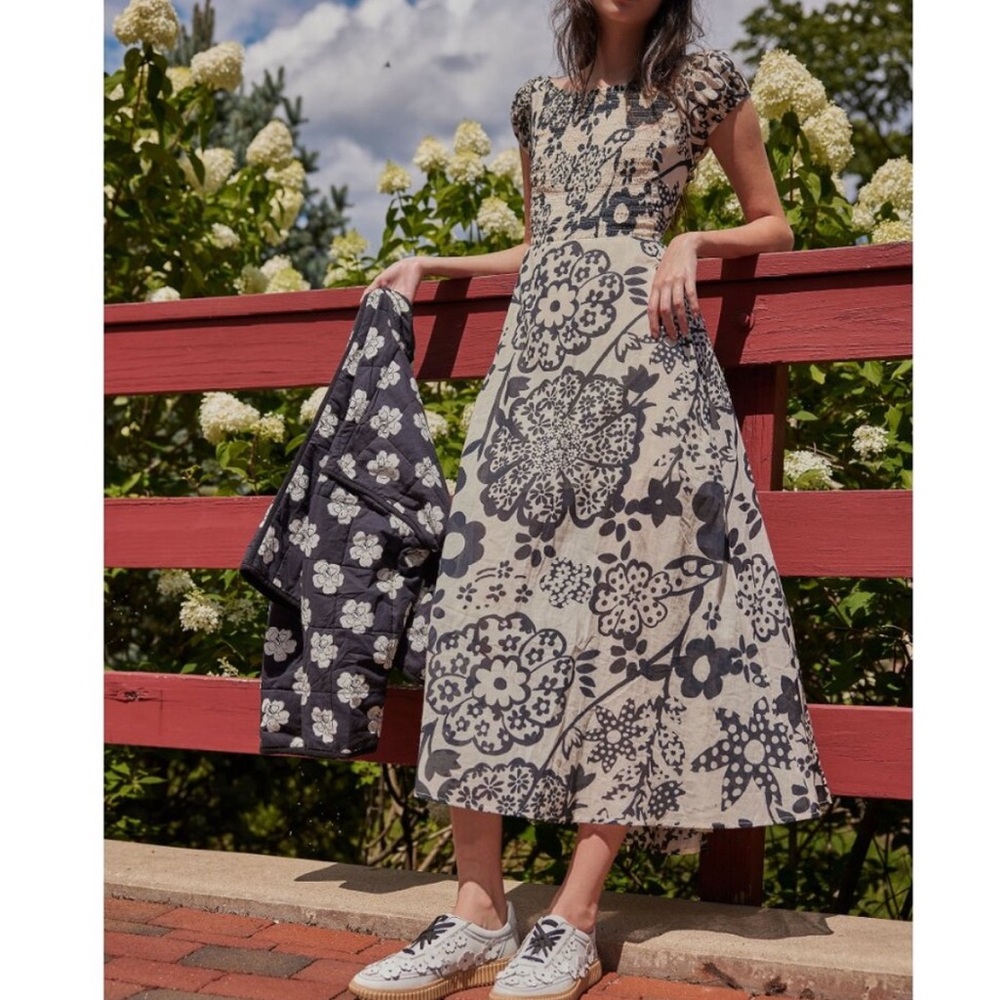 Free People Ultraviolet Dress In Bright White Combo - Picture 7 of 9
